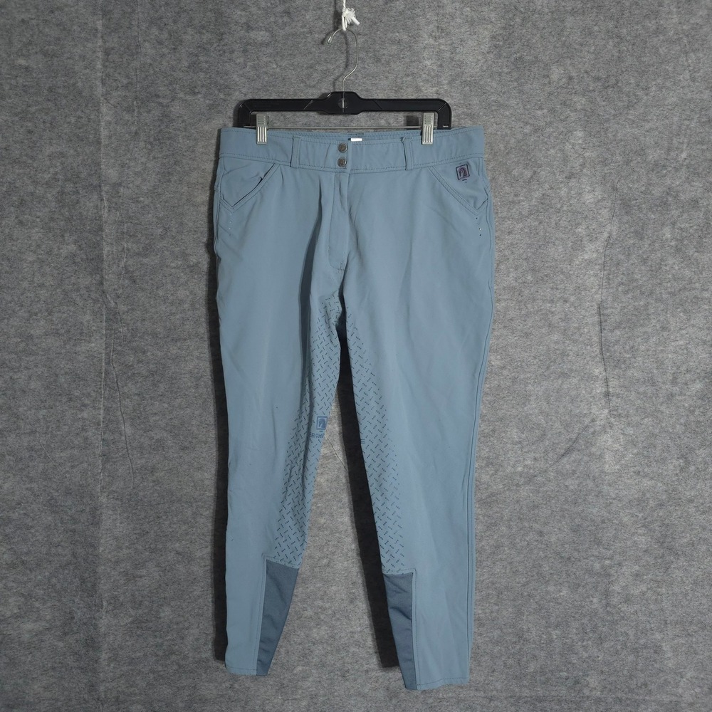 Romfh Full Seat Riding Breeches Womens 34R Blue Equestrian Silicone Grip Pants